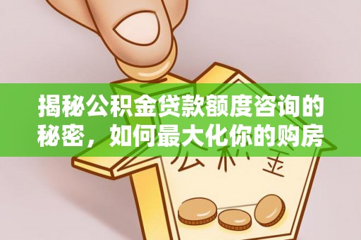美兰揭秘公积金贷款额度咨询的秘密，如何最大化你的购房资金