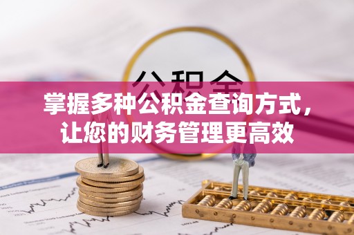 美兰掌握多种公积金查询方式，让您的财务管理更高效