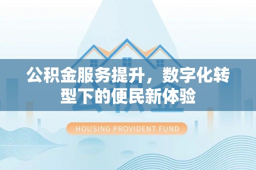 美兰公积金服务提升，数字化转型下的便民新体验