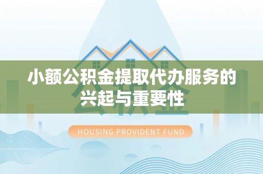 美兰小额公积金提取代办服务的兴起与重要性