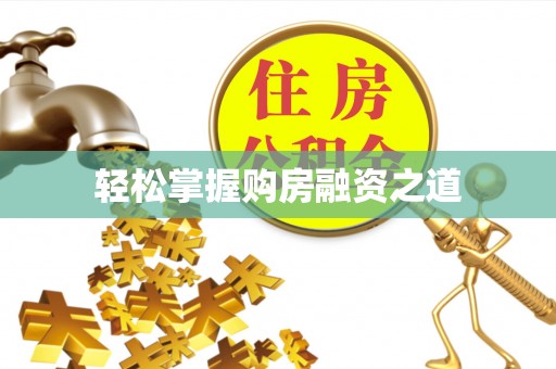 美兰轻松掌握购房融资之道