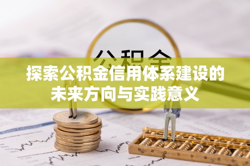 美兰探索公积金信用体系建设的未来方向与实践意义