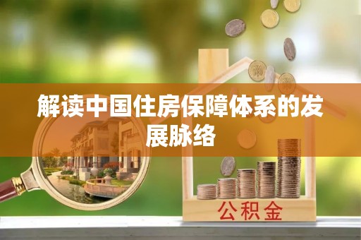 美兰解读中国住房保障体系的发展脉络