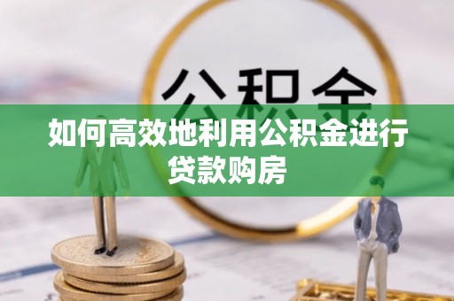 美兰如何高效地利用公积金进行贷款购房
