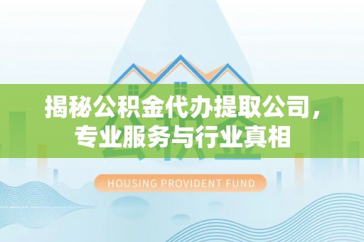 美兰揭秘公积金代办提取公司，专业服务与行业真相